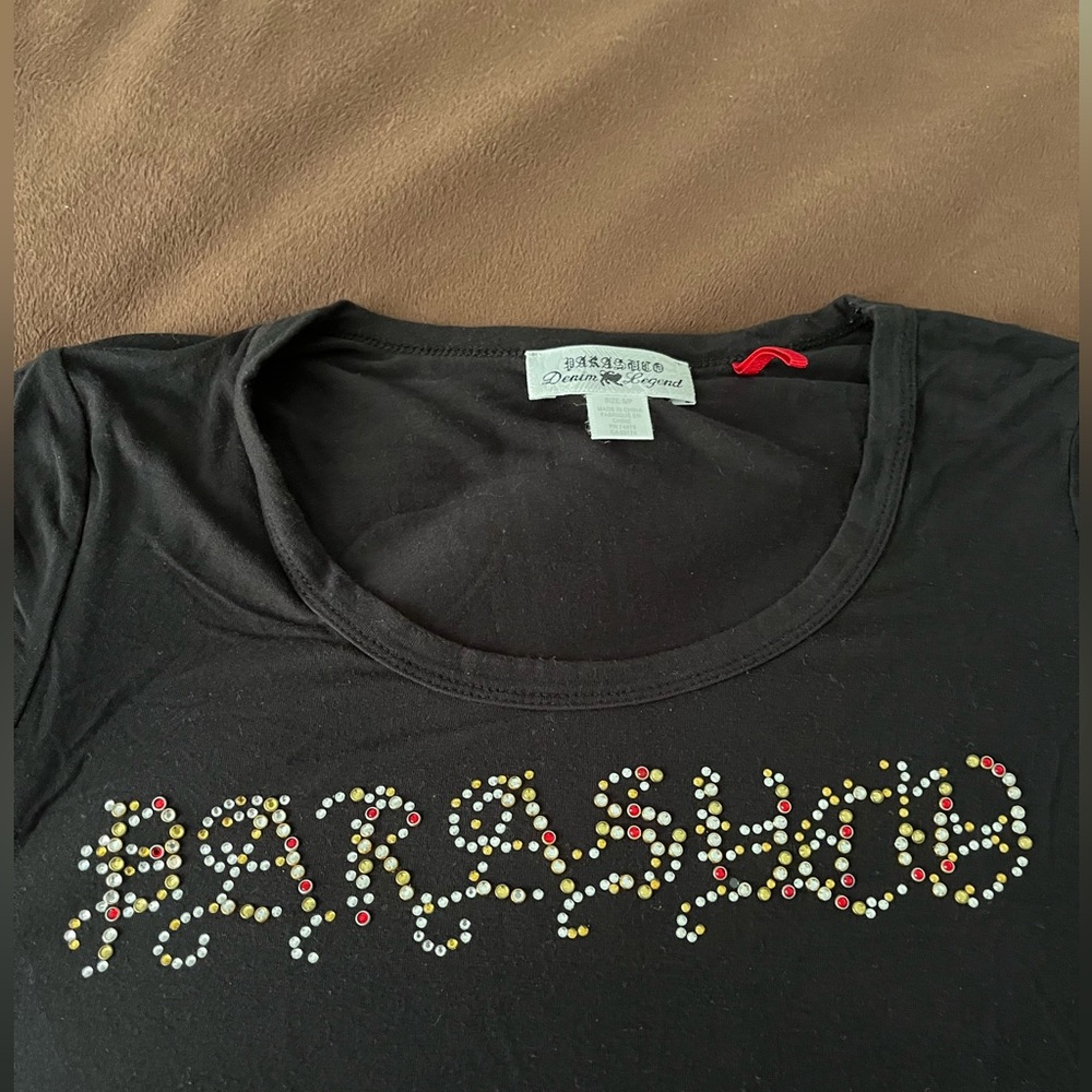 Women’s Parasuco Tee-Shirt w/ Colorful Gems Front Logo ~ Small